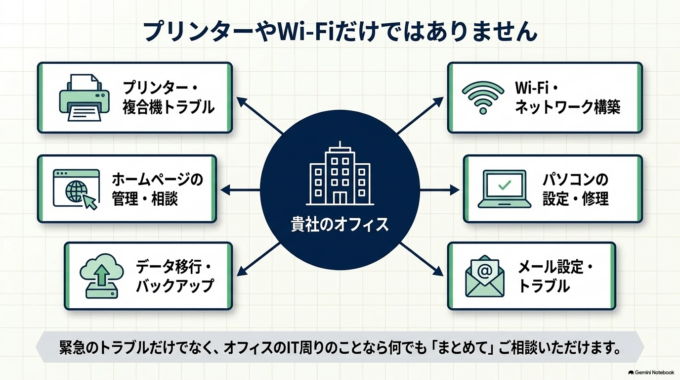 定期訪問による継続的なIT管理にも対応しています。