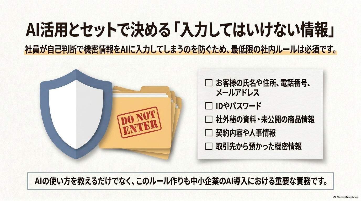 AIを会社で使うなら「情報の取り扱い」は先に決めておく