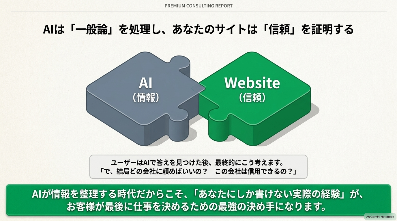 AI検索時代は「その会社にしか書けない情報」が強くなる