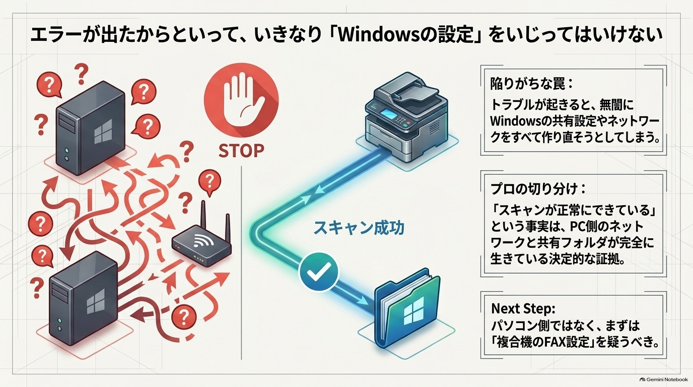 エラーが出たら、いきなり設定を全部変更しない