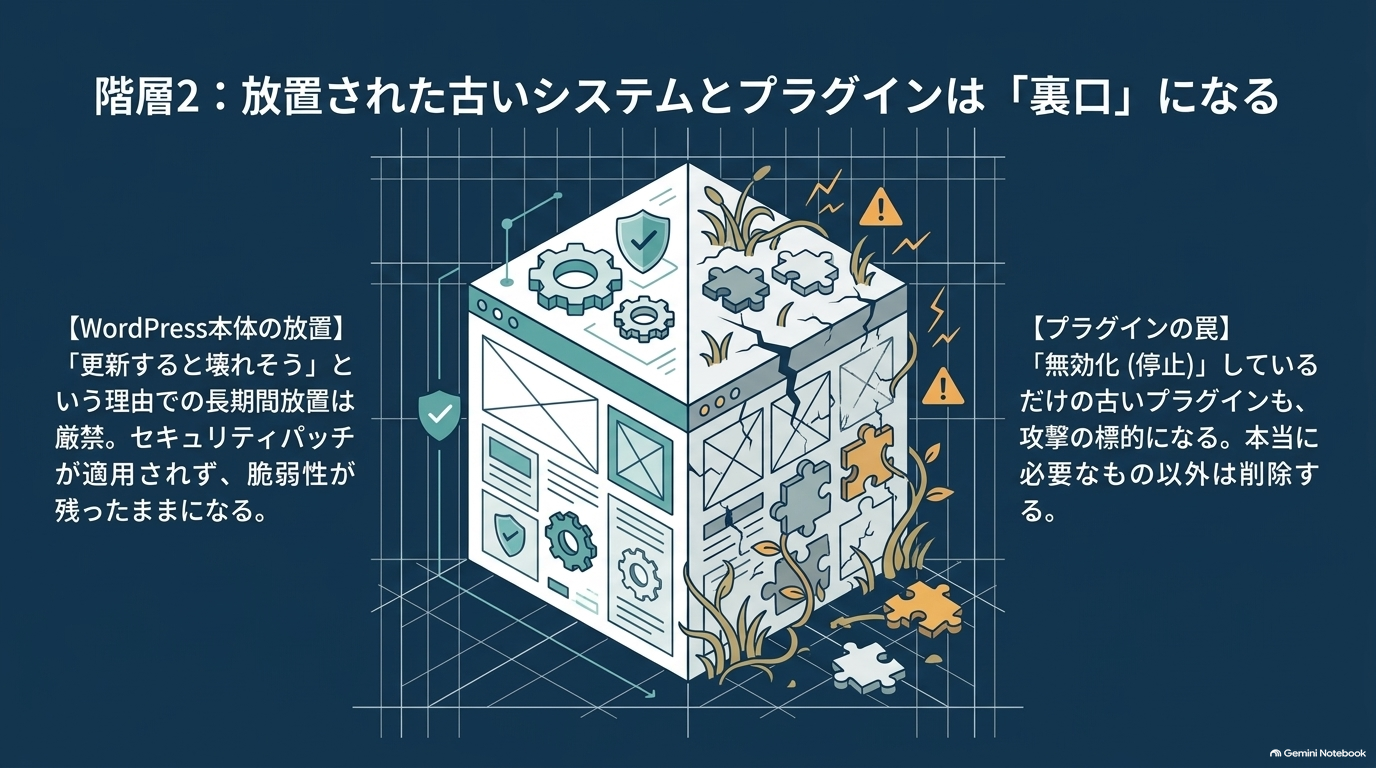② 🔄 WordPress本体を古いまま放置しない