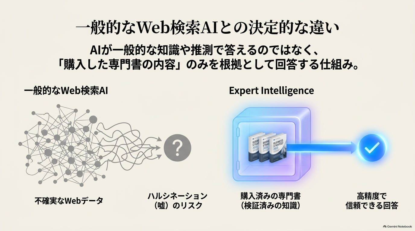 購入した本の内容を根拠として回答してくれるところが重要です。