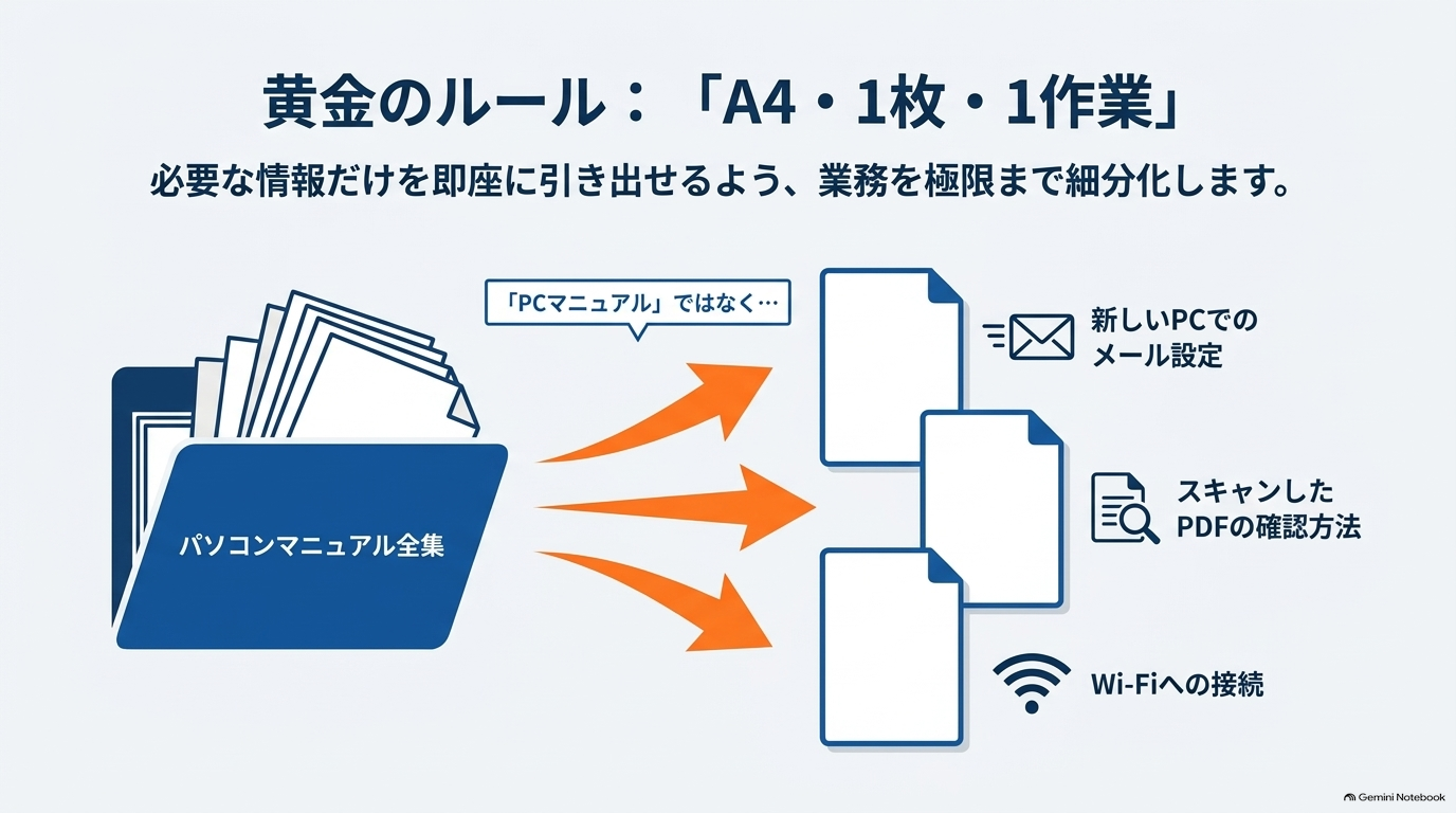 おすすめは「A4・1枚・1作業」