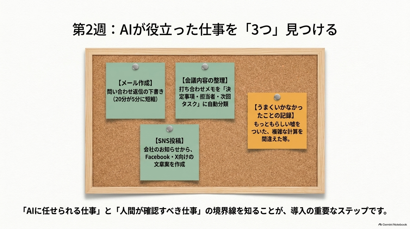 AIが役立った仕事を3つ見つける