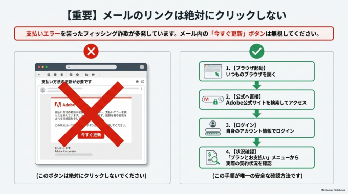 Adobeの契約状況を安全に確認する方法
