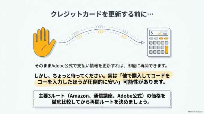Creative Cloudを再開する前に価格を比較してみた