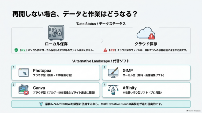 サブスクリプションを再開しない場合はどうなる?